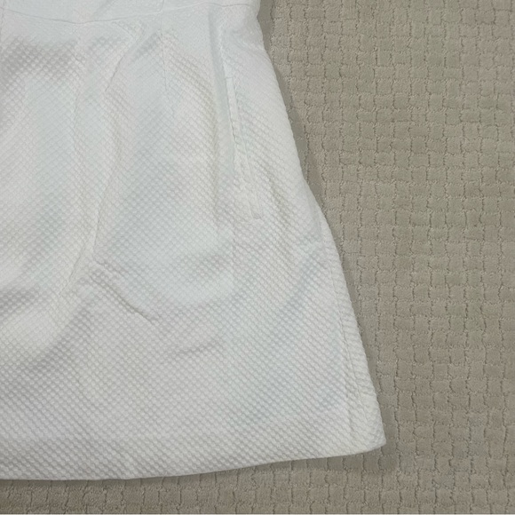 Tori Burch White Waffle Textured Pocket Dress Size 2 - Picture 8 of 8